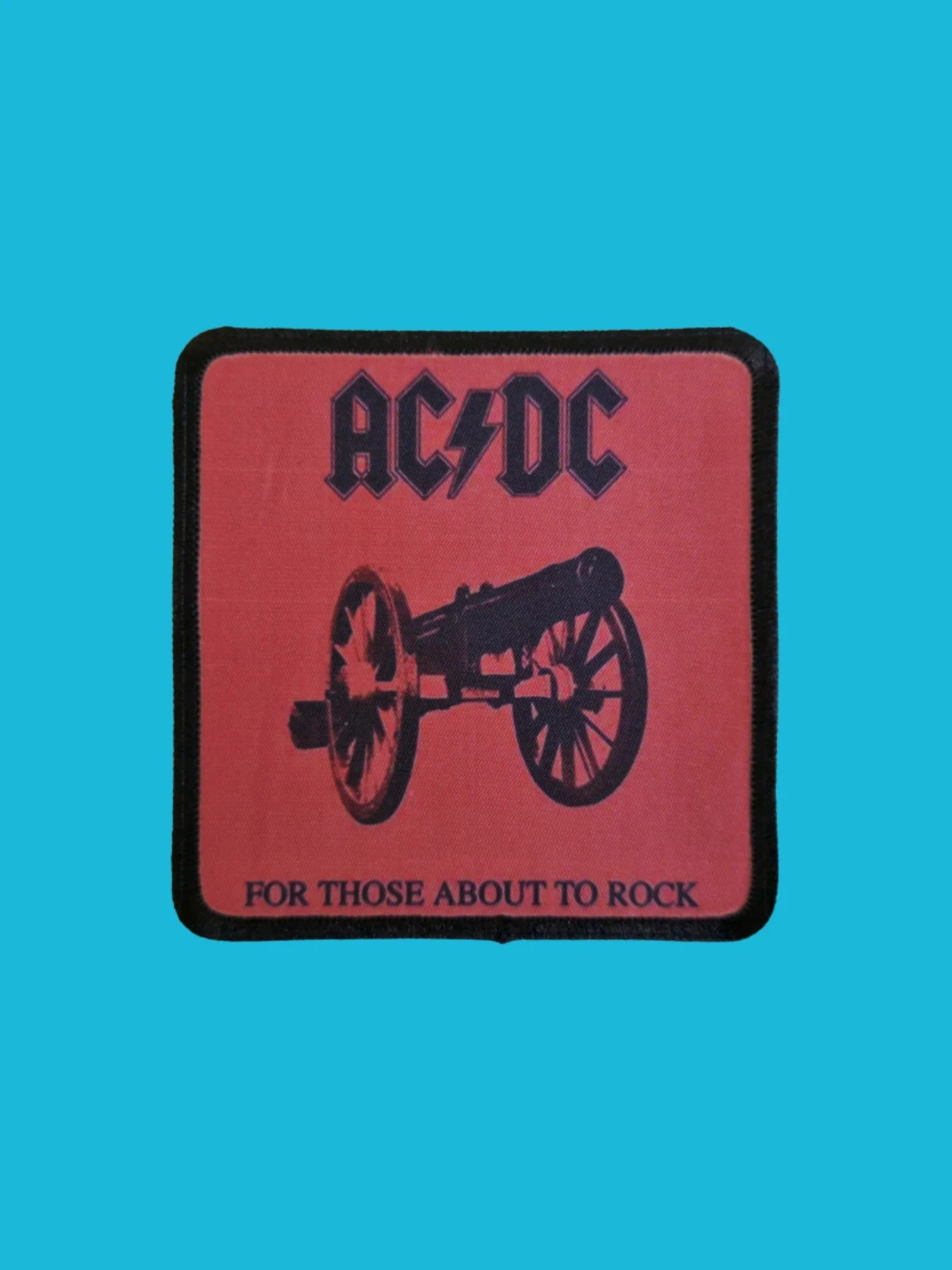 Patch AC/DC - For Those About To Rock - Imprimé - Carré de 7,5 x 7,5 centimètres